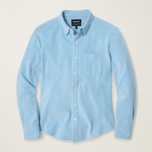 Bonobos Knit Oxford Shirt Blue Shirt Slim Fit Large L